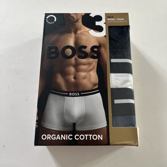 Hugo Boss Men's 3 Pack Classic Boxer Brief Organic Cotton Size Small - Picture 1 of 4